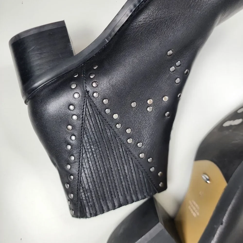 TONY BIANCO Womens 6.5 Simbai Western Studded Ankle Boots Booties Nwot Leather